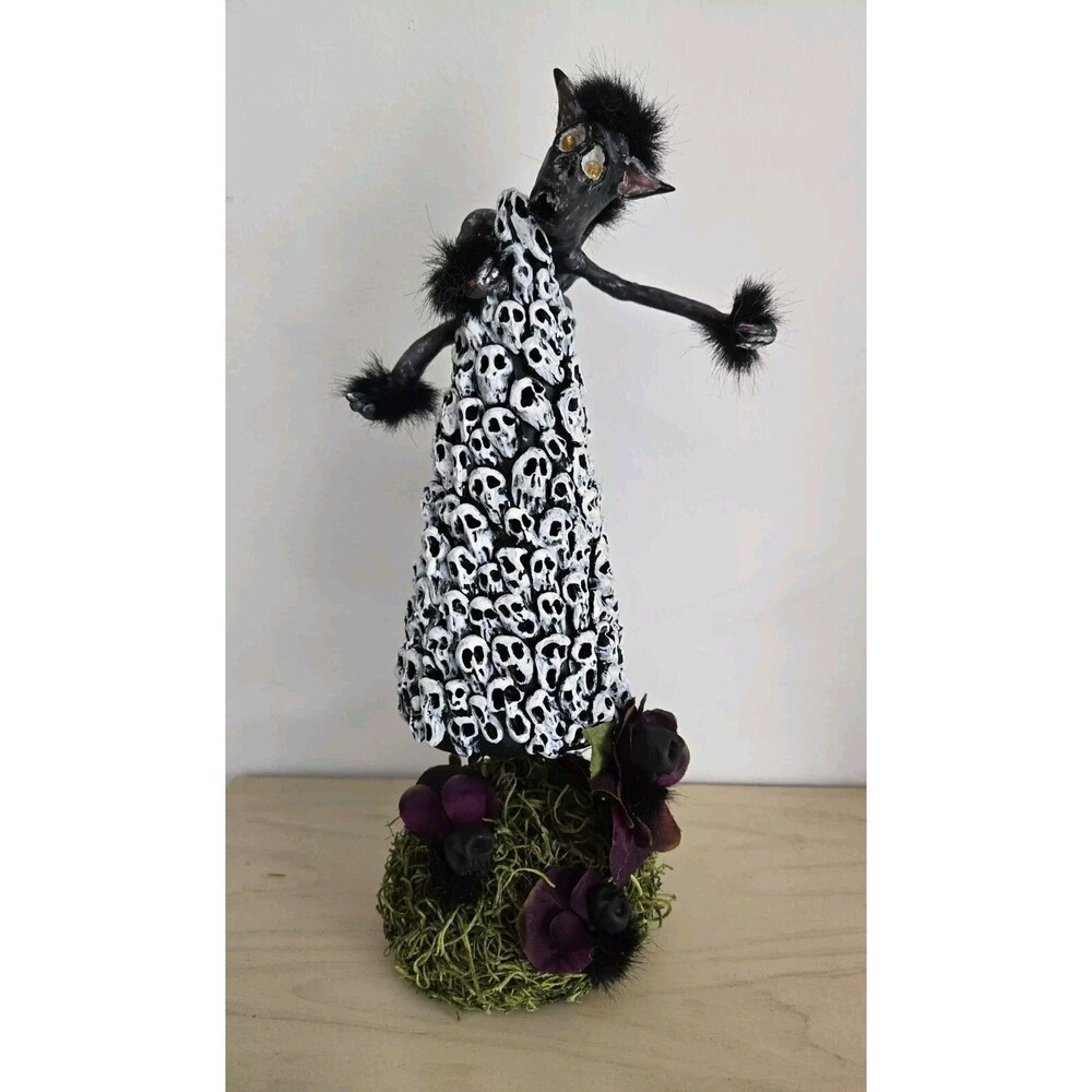 OOAK Creepy Oddity Art Clay Sculpt Figure Skull Tree Gremlin Ghoul Creature